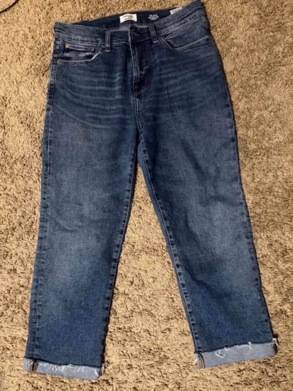 Kensie Straight Leg Jeans in Dark Blue Wash